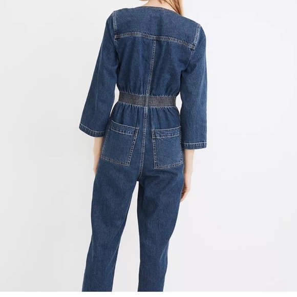 MADEWELL SMALL WOMENS Denim Jumpsuit with Front Zipper - Picture 11 of 12